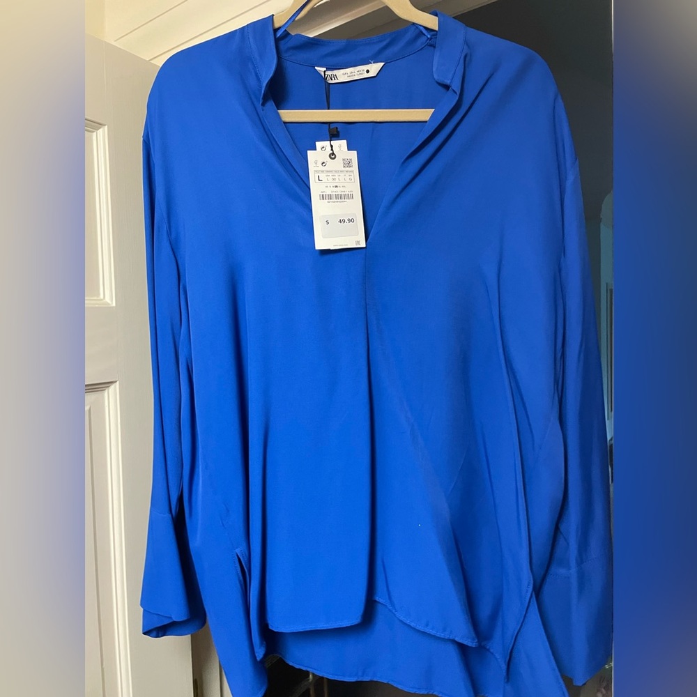 Zara Vibrant Blue Women's Blouse